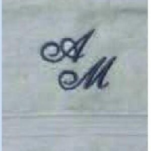 Monogramm Bestickung groß, 15cm x 15cm