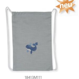 Turnbeutel mit Wal Bestickung
